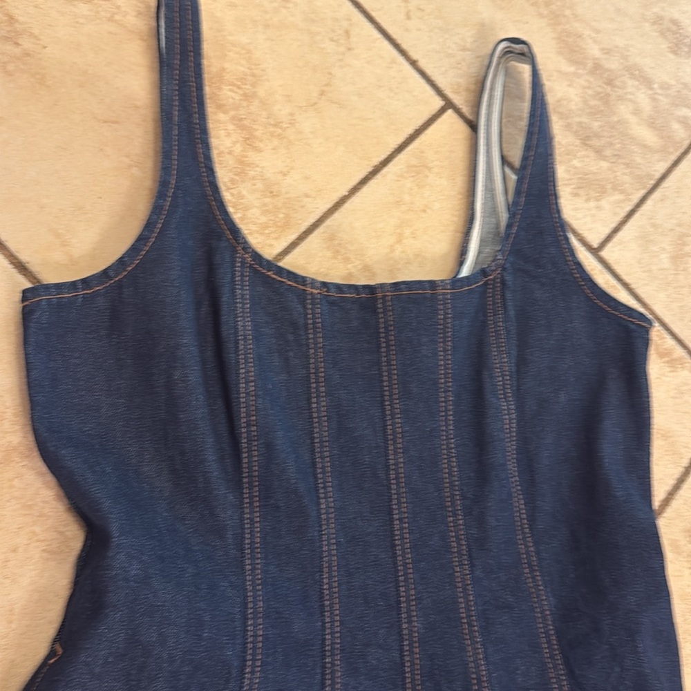 Denim Sleeveless Dress - Picture 7 of 10